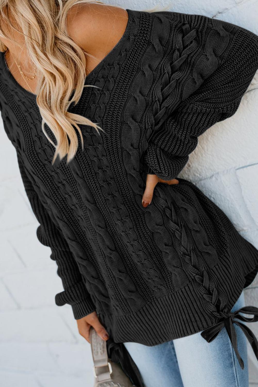 Its A Vibe Cable Knit Sweater