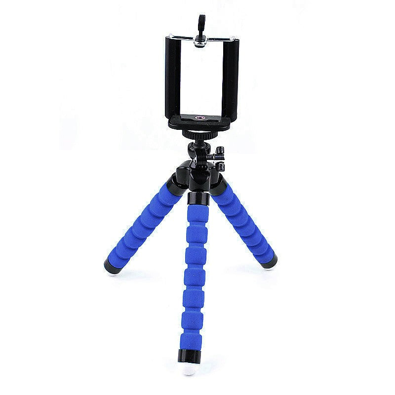 Octopus Mini TriPod Stand Grip Holder Mount Mobile Phones Cameras Holder Gadgets - Blue