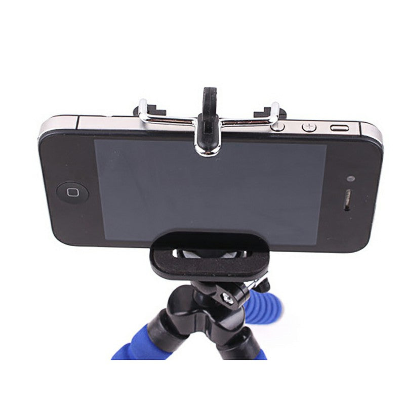 Octopus Mini TriPod Stand Grip Holder Mount Mobile Phones Cameras Holder Gadgets - Blue