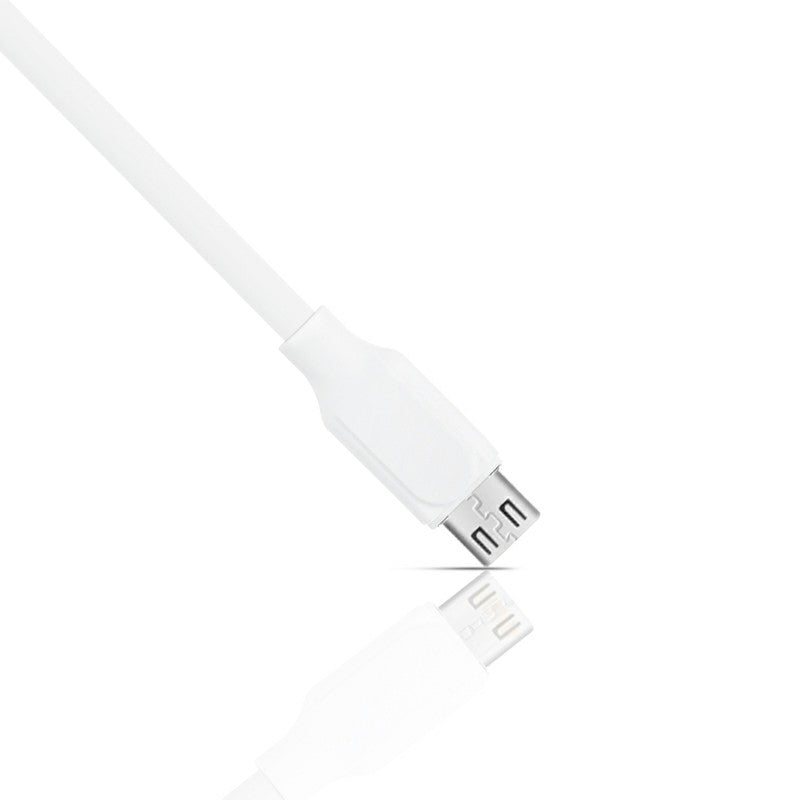1m Soft TPE Micro USB Android Charging Cable for Samsung Huawei Mobile Phone Android Cellphone - White