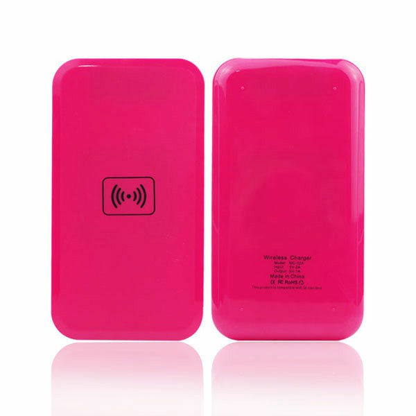 Qi Wireless Charger Transmitter for Qi Standard Mobile Phones - Hot Pink