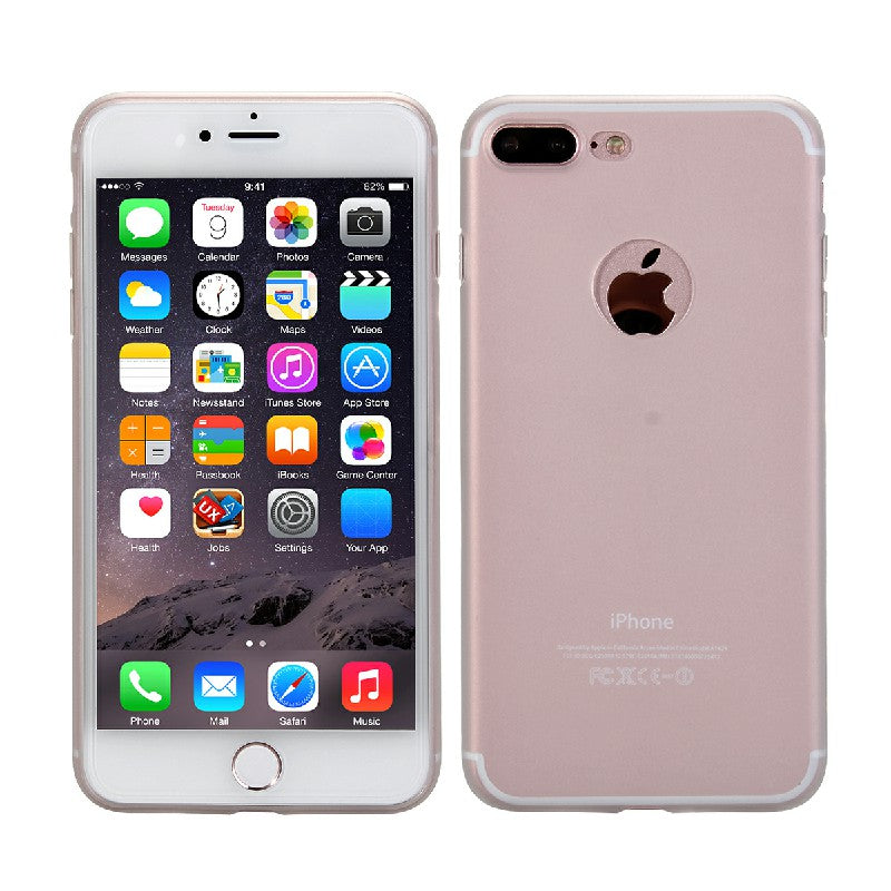 Fashion Multiple Color Soft TPU Phone Cover Case for iPhone 7 - White