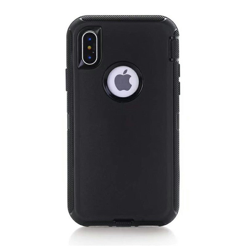 Heavy Duty Armor Case Dustproof ShockProof Phone Cover for iPhone X/XS - Black