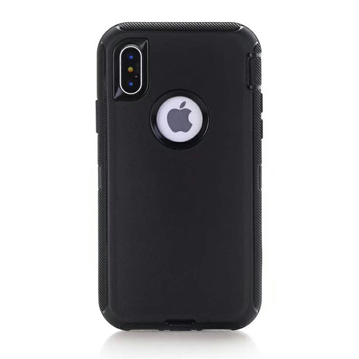 Heavy Duty Armor Case Dustproof ShockProof Phone Cover for iPhone X/XS - Black