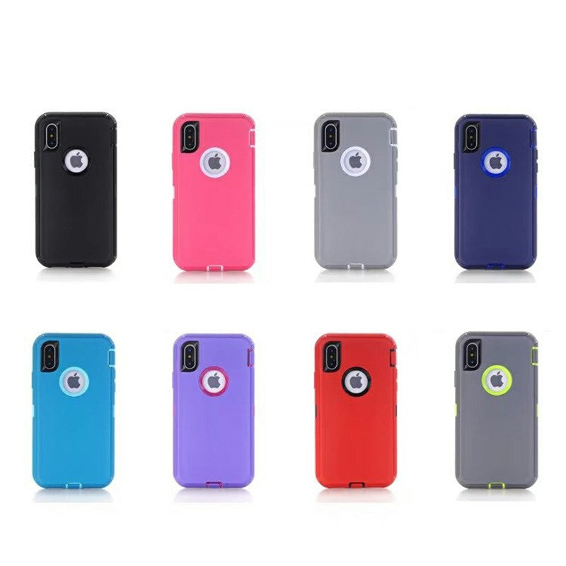 Heavy Duty Armor Case Dustproof ShockProof Phone Cover for iPhone X/XS - Black